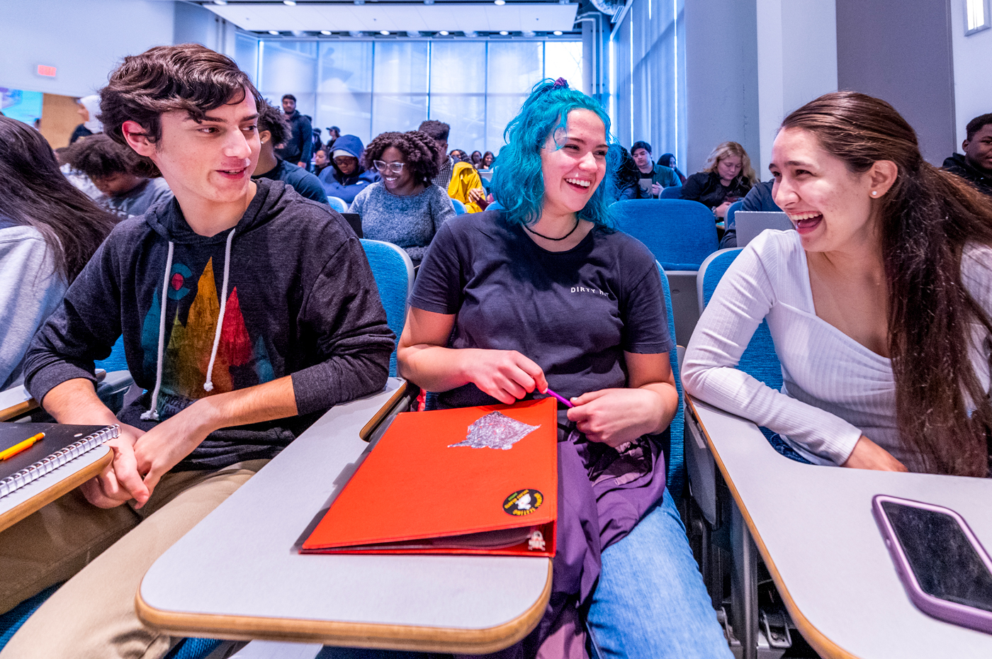 College students in a classroom.